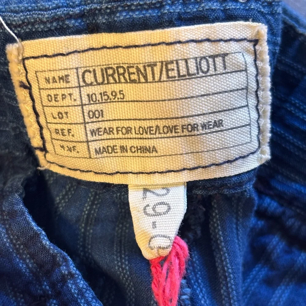 🌸 Current/Elliott The Izzy Pant in Indigo Dobby Women’s Size 29